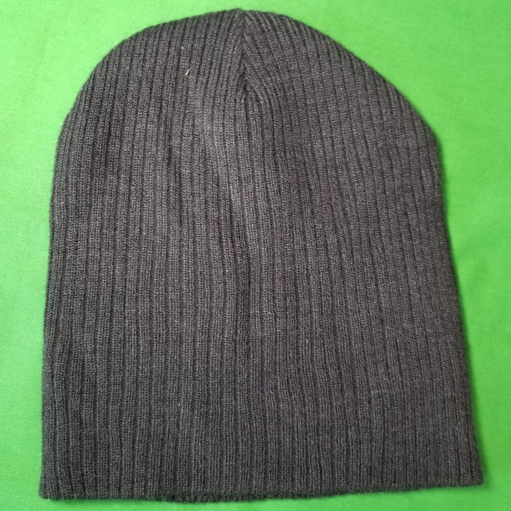 KMART Black Ribbed Beanie Knit Warm Cozy Outdoor - Picture 2 of 3
